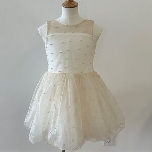 Zoe Girls, Zoe Ltd. Size 8 Tulle Dress Pearls, Wedding, Flower Girl, Communion
